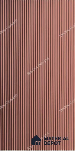 Red Plain Colour Louver 603 STER (603) 8 ft x 4 ft MDF Panel - 16.5 mm | Suitable for Feature Wall, TV Unit & Living Room | Width is Subjected to 5% Variation