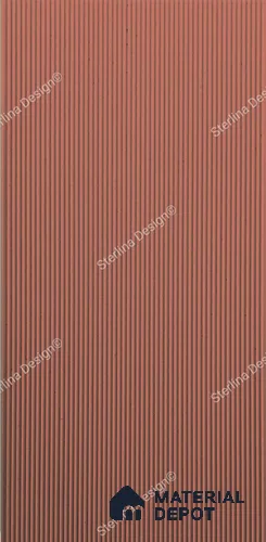 Red Plain Colour Louver 604 STER (604) 8 ft x 4 ft MDF Panel - 16.5 mm | Suitable for Feature Wall, TV Unit & Living Room | Width is Subjected to 5% Variation