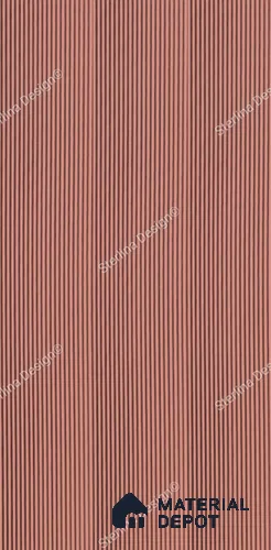 Red Plain Colour Louver 607 STER (607) 8 ft x 4 ft MDF Panel - 16.5 mm | Suitable for Feature Wall, TV Unit & Living Room | Width is Subjected to 5% Variation