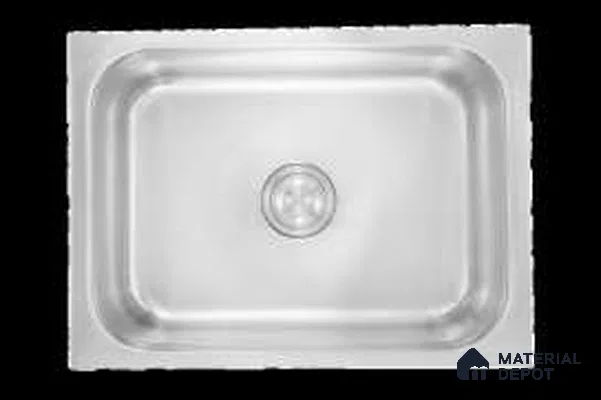 Avyra Sink SK 00004 Silver Classic 609 x 457 x 200 mm Rectangular Stainless Steel Satin Finish Kitchen Sink - 200 mm | Suitable For Bathroom, Vanity & Utility Areas