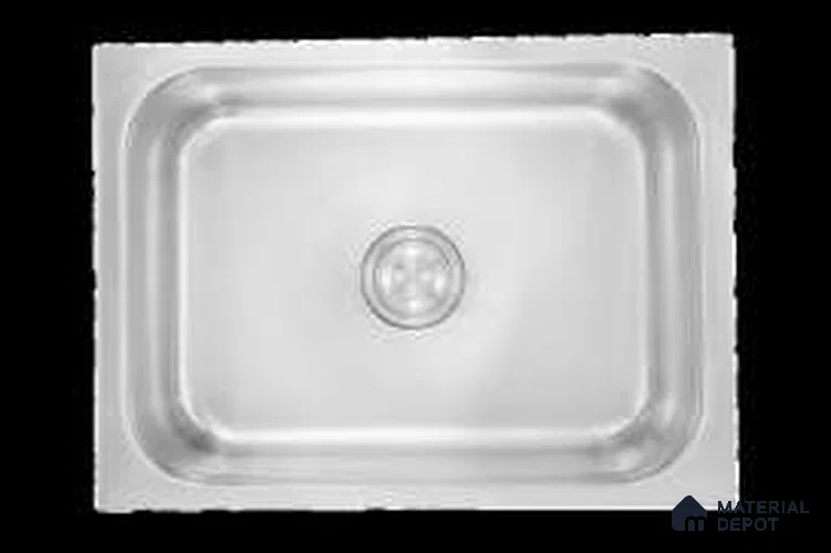 Avyra Sink SK 00004 Silver Classic 609 x 457 x 200 mm Rectangular Stainless Steel Satin Finish Kitchen Sink - 200 mm | Suitable For Bathroom, Vanity & Utility Areas