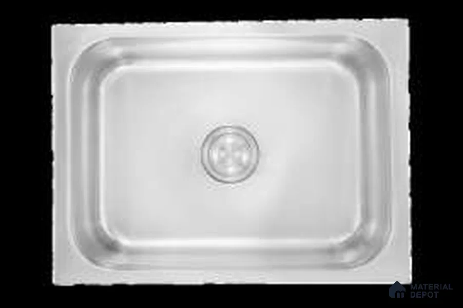 Avyra Sink SK 00004 Silver Classic 609 x 457 x 200 mm Rectangular Stainless Steel Satin Finish Kitchen Sink - 200 mm | Suitable For Bathroom, Vanity & Utility Areas