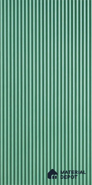 Green Plain Colour Louver 6109 GLO (6109) 8 ft x 4 ft HDHMR Panel - 12 mm | Suitable for Feature Wall, TV Unit & Living Room | Width is Subjected to 5% Variation