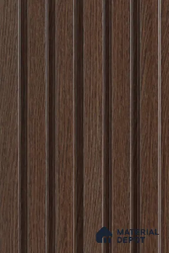 Brown Wooden Louver 6203 9 ft x 4.8 inch Charcoal Panel - 12 mm | Suitable for Feature Wall, TV Unit & Living Room | Width is Subjected to 5% Variation