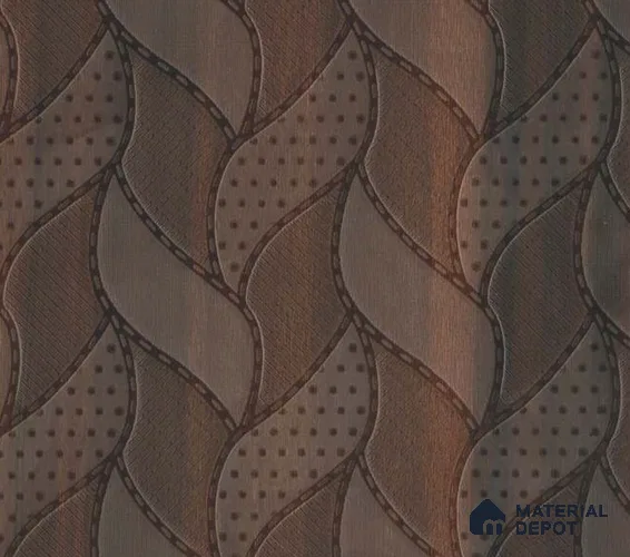 Patterned Look 624 RB17 Smoke Walnut 8 ft x 4 ft Leafart Finish Decorative Laminate - 1 mm | Suitable for Bedroom, TV Unit, Wardrobe