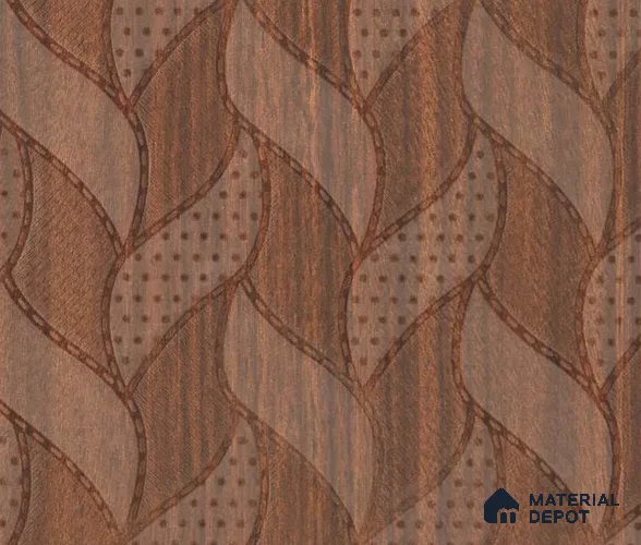 Patterned Look 673 RB17 Sepia Walnut 8 ft x 4 ft Leafart Finish Decorative Laminate - 1 mm | Suitable for Bedroom, TV Unit, Wardrobe