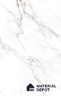 Marble Floor & Wall Tile TL 13288 Calacata Vagli 6 ft x 4 ft Glossy Finish Vitrified Tile - 9 mm | Suitable For Living Room, Bedroom & Dining Area