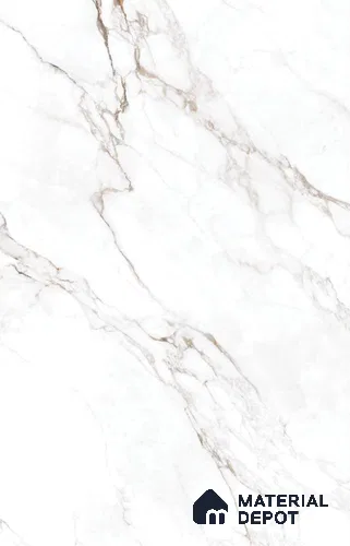 Marble Floor & Wall Tile TL 13288 Calacata Vagli 6 ft x 4 ft Glossy Finish Vitrified Tile - 9 mm | Suitable For Living Room, Bedroom & Dining Area