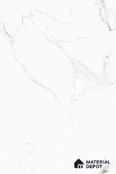Marble Floor & Wall Tile TL 13309 Michael Statuario 6 ft x 4 ft Glossy Finish Vitrified Tile - 9 mm | Suitable For Living Room, Bedroom & Dining Area