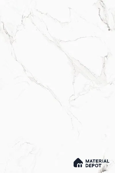 Marble Floor & Wall Tile TL 13309 C Michael Statuario 6 ft x 4 ft Pearl Finish Vitrified Tile - 9 mm | Suitable For Living Room, Bedroom & Dining Area