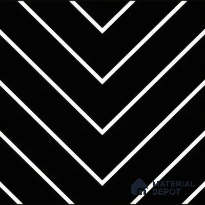 Moroccan Wall & Floor Tile TL 00234 Black & White 1 ft x 1 ft Matte Finish Ceramic Tile - 9 mm | Suitable For Kitchen, Bathroom, Dining Area | Please Expect a Slight Variation of Pattern