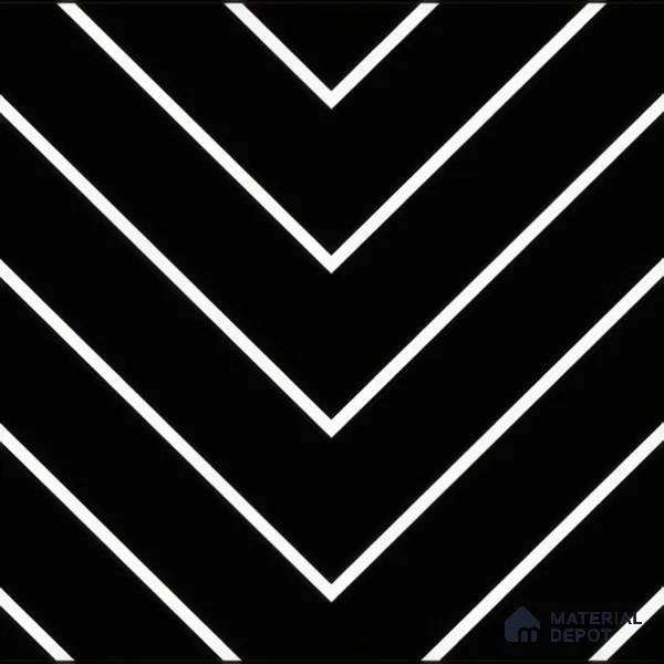 Moroccan Wall & Floor Tile TL 00234 Black & White 1 ft x 1 ft Matte Finish Ceramic Tile - 9 mm | Suitable For Kitchen, Bathroom, Dining Area | Please Expect a Slight Variation of Pattern