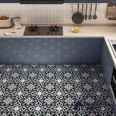 Moroccan Wall & Floor Tile TL 00237 Pale Blue 1 ft x 1 ft Matte Finish Ceramic Tile - 9 mm | Suitable For Kitchen, Bathroom, Dining Area | Please Expect a Slight Variation of Pattern