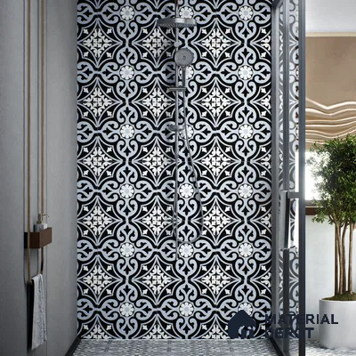 Moroccan Wall & Floor Tile TL 00237 Pale Blue 1 ft x 1 ft Matte Finish Ceramic Tile - 9 mm | Suitable For Kitchen, Bathroom, Dining Area | Please Expect a Slight Variation of Pattern