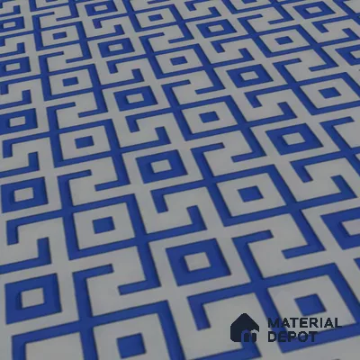 Moroccan Wall & Floor Tile TL 00239 Blue 1 ft x 1 ft Matte Finish Ceramic Tile - 9 mm | Suitable For Kitchen, Bathroom, Dining Area | Please Expect a Slight Variation of Pattern