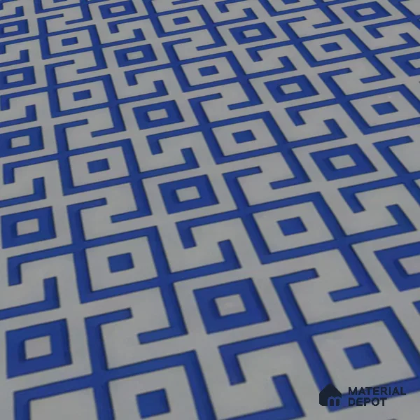 Moroccan Wall & Floor Tile TL 00239 Blue 1 ft x 1 ft Matte Finish Ceramic Tile - 9 mm | Suitable For Kitchen, Bathroom, Dining Area | Please Expect a Slight Variation of Pattern