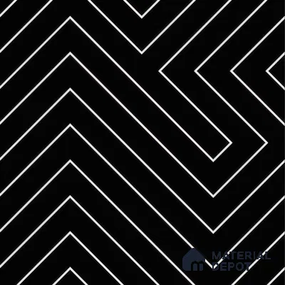 Moroccan Wall & Floor Tile TL 00240 B Black 1 ft x 1 ft Matte Finish Ceramic Tile - 9 mm | Suitable For Kitchen, Bathroom, Dining Area | Please Expect a Slight Variation of Pattern