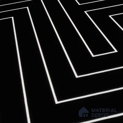 Moroccan Wall & Floor Tile TL 00240 B Black 1 ft x 1 ft Matte Finish Ceramic Tile - 9 mm | Suitable For Kitchen, Bathroom, Dining Area | Please Expect a Slight Variation of Pattern