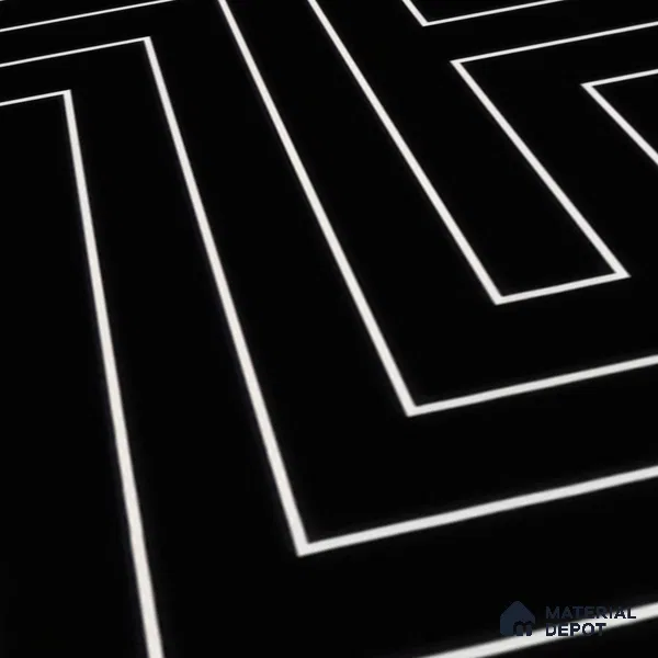 Moroccan Wall & Floor Tile TL 00240 B Black 1 ft x 1 ft Matte Finish Ceramic Tile - 9 mm | Suitable For Kitchen, Bathroom, Dining Area | Please Expect a Slight Variation of Pattern