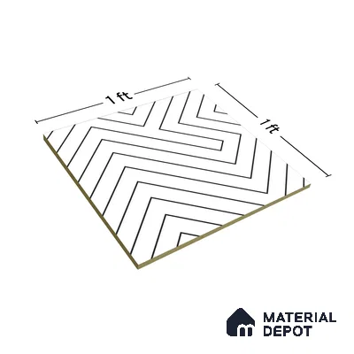 Moroccan Wall & Floor Tile TL 00240 A White 1 ft x 1 ft Matte Finish Ceramic Tile - 9 mm | Suitable For Kitchen, Bathroom, Dining Area | Please Expect a Slight Variation of Pattern