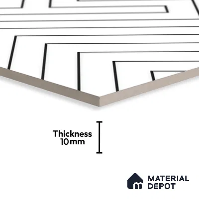 Moroccan Wall & Floor Tile TL 00240 A White 1 ft x 1 ft Matte Finish Ceramic Tile - 9 mm | Suitable For Kitchen, Bathroom, Dining Area | Please Expect a Slight Variation of Pattern