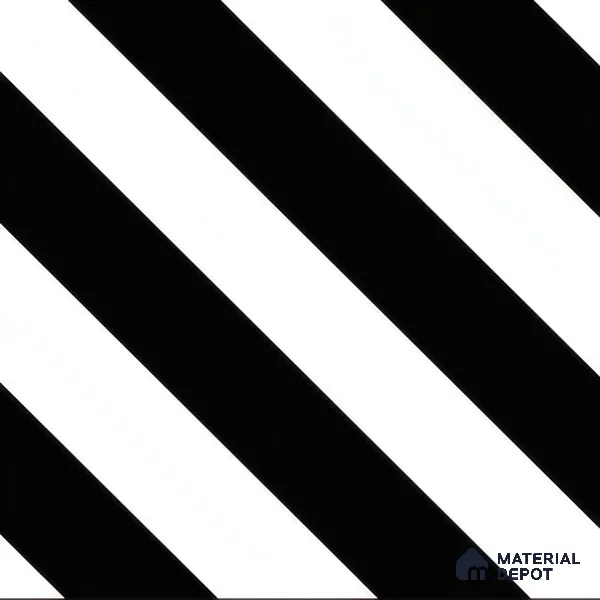 Moroccan Wall & Floor Tile TL 00241 Monochrome Lines 1 ft x 1 ft Matte Finish Ceramic Tile - 9 mm | Suitable For Kitchen, Bathroom, Dining Area | Please Expect a Slight Variation of Pattern