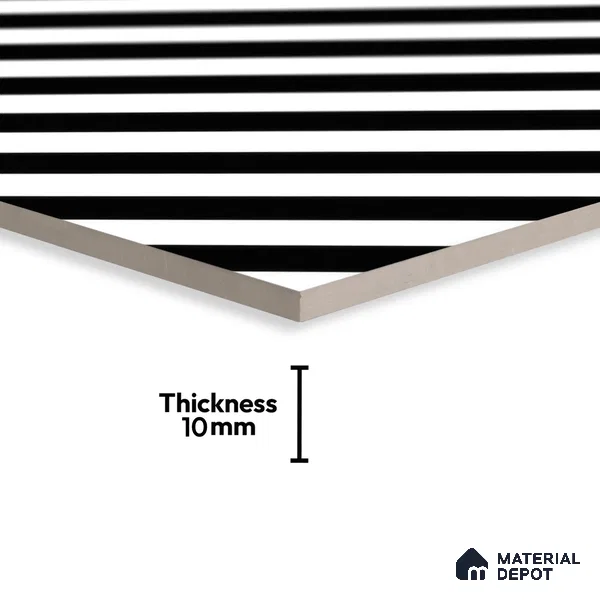 Moroccan Wall & Floor Tile TL 00244 Monochrome Thin 1 ft x 1 ft Matte Finish Ceramic Tile - 9 mm | Suitable For Kitchen, Bathroom, Dining Area | Please Expect a Slight Variation of Pattern