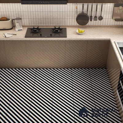 Moroccan Wall & Floor Tile TL 00244 Monochrome Thin 1 ft x 1 ft Matte Finish Ceramic Tile - 9 mm | Suitable For Kitchen, Bathroom, Dining Area | Please Expect a Slight Variation of Pattern