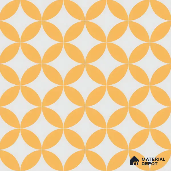 Moroccan Wall & Floor Tile TL 00245 Lemon Yellow 1 ft x 1 ft Matte Finish Ceramic Tile - 9 mm | Suitable For Kitchen, Bathroom, Dining Area | Please Expect a Slight Variation of Pattern
