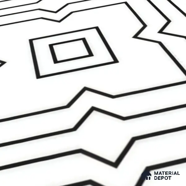 Moroccan Wall & Floor Athangudi Tile TL 00246 White 1 ft x 1 ft Matte Finish Ceramic Tile - 9 mm | Suitable For Kitchen, Bathroom, Dining Area | Please Expect a Slight Variation of Pattern