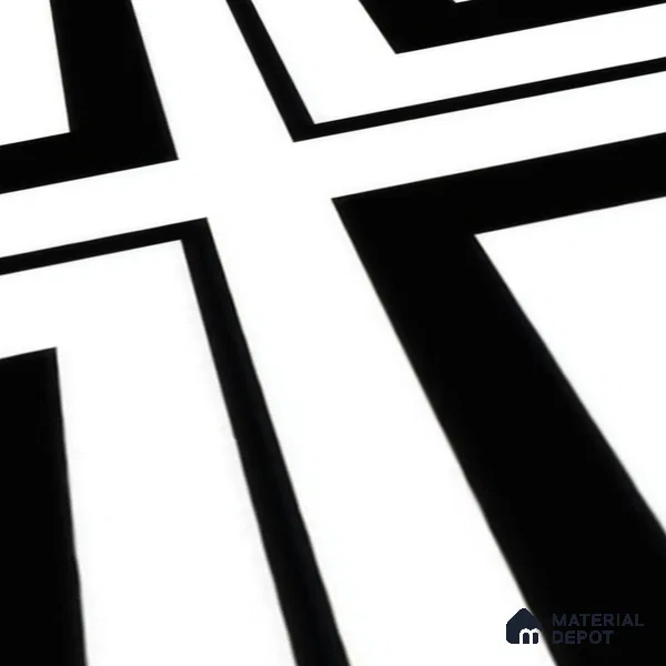 Moroccan Floor & Wall Tile TL 00252 Monochrome Cross 1 ft x 1 ft Matte Finish Ceramic Tile - 9 mm | Suitable For Kitchen, Bathroom, Dining Area | Please Expect a Slight Variation of Pattern