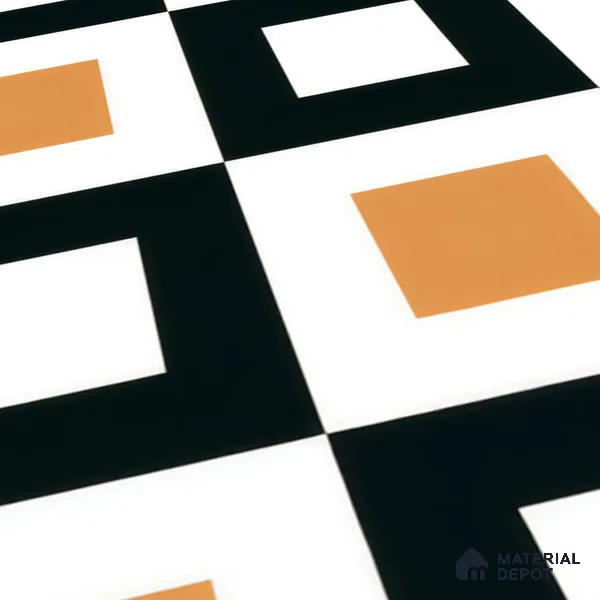Moroccan Floor & Wall Tile TL 00253 Noir Yellow 1 ft x 1 ft Matte Finish Ceramic Tile - 9 mm | Suitable For Kitchen, Bathroom, Dining Area | Please Expect a Slight Variation of Pattern