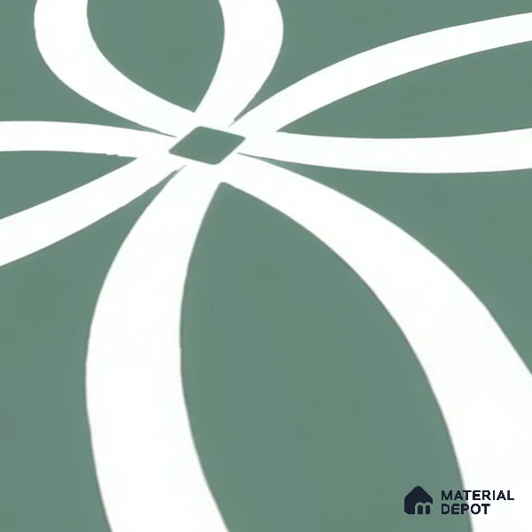 Moroccan Floor & Wall Tile TL 00254 Floral Green 1 ft x 1 ft Matte Finish Ceramic Tile - 9 mm | Suitable For Kitchen, Bathroom, Dining Area | Please Expect a Slight Variation of Pattern