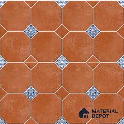 TL 04369 Mud Brown Moroccan Look Matte Finish 300 x 300 mm Ceramic Vitrified Tile - 9 mm | Please Expect a Slight Variation of Pattern