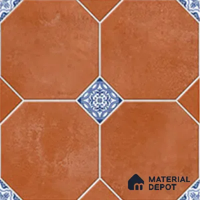 TL 04369 Mud Brown Moroccan Look Matte Finish 300 x 300 mm Ceramic Vitrified Tile - 9 mm | Please Expect a Slight Variation of Pattern