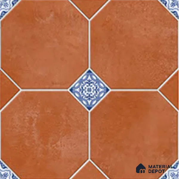 TL 04369 Mud Brown Moroccan Look Matte Finish 300 x 300 mm Ceramic Vitrified Tile - 9 mm | Please Expect a Slight Variation of Pattern