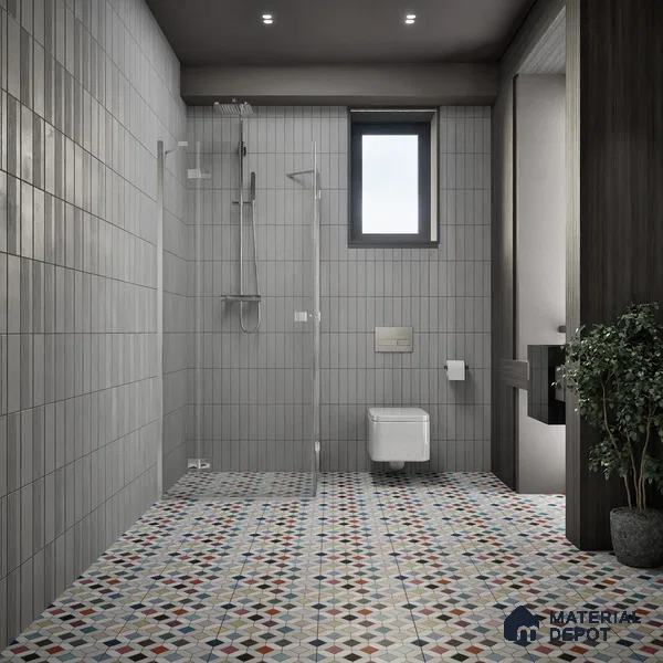 Moroccan Floor & Wall Tile TL 04370 Vibrant Dusk 1 ft x 1 ft Matte Finish Ceramic Tile - 9 mm | Suitable For Kitchen, Bathroom, Balcony | Please Expect a Slight Variation of Pattern