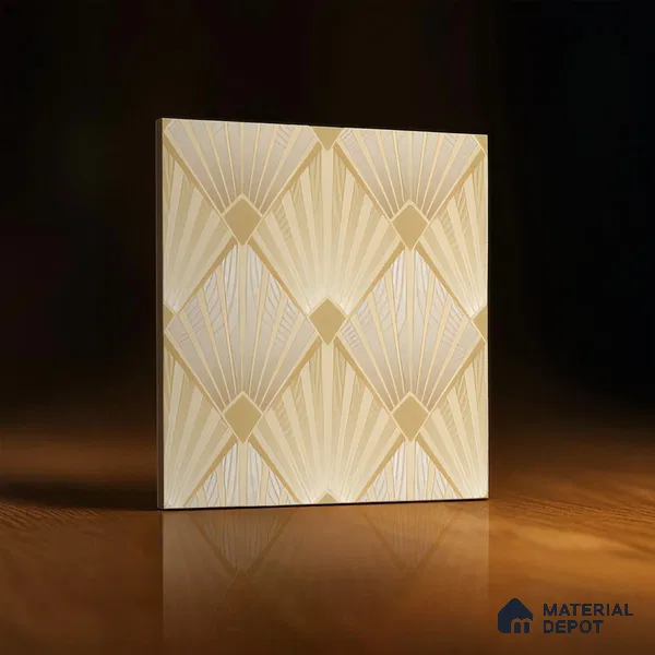 Moroccan Floor & Wall Tile TL 04372 Rice Husk 1 ft x 1 ft Matte Finish Ceramic Tile - 9 mm | Suitable For Kitchen, Bathroom, Dining Area | Please Expect a Slight Variation of Pattern