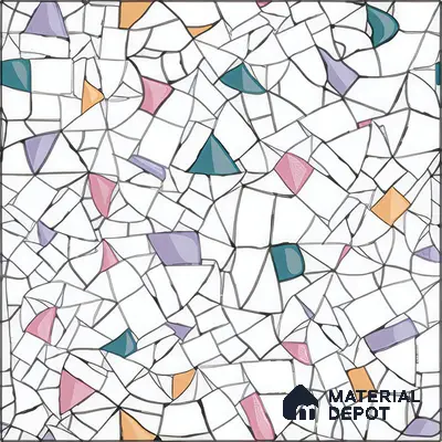Moroccan Floor & Wall Tile TL 04374 Vibrant Terazzo 1 ft x 1 ft Matte Finish Ceramic Tile - 9 mm | Suitable For Kitchen, Bathroom, Dining Area | Please Expect a Slight Variation of Pattern