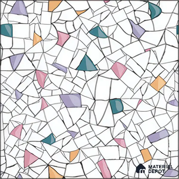 Moroccan Floor & Wall Tile TL 04374 Vibrant Terazzo 1 ft x 1 ft Matte Finish Ceramic Tile - 9 mm | Suitable For Kitchen, Bathroom, Dining Area | Please Expect a Slight Variation of Pattern