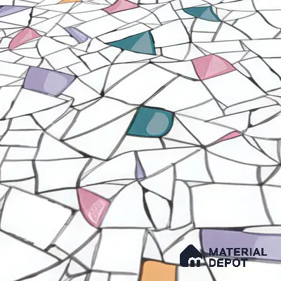 Moroccan Floor & Wall Tile TL 04374 Vibrant Terazzo 1 ft x 1 ft Matte Finish Ceramic Tile - 9 mm | Suitable For Kitchen, Bathroom, Dining Area | Please Expect a Slight Variation of Pattern