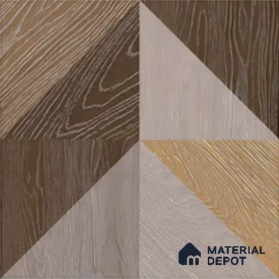 Moroccan Floor & Wall Tile TL 04376 Sliced Brown Wood 1 ft x 1 ft Matte Finish Ceramic Tile - 9 mm | Random Design | Suitable For Kitchen, Bathroom, Balcony | Please Expect a Slight Variation of Pattern