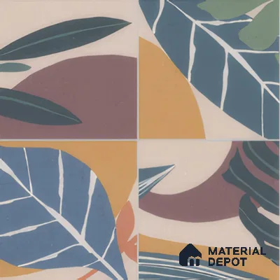 Moroccan Floor & Wall Tile TL 04379 Random Forest 1 ft x 1 ft Matte Finish Ceramic Tile - 9 mm | Suitable For Kitchen, Bathroom, Accent/Feature Wall | Please Expect a Slight Variation of Pattern