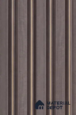 Multi Colour Wooden Louver 7201 9 ft x 5 inch Charcoal Panel - 12 mm | Suitable for Feature Wall, TV Unit & Living Room | Width is Subjected to 5% Variation
