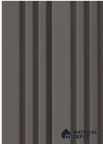 Brown Plain Colour Louver 7303 9 ft x 5 inch Charcoal Panel - 12 mm | Suitable for Feature Wall, TV Unit & Living Room | Width is Subjected to 5% Variation
