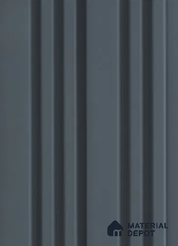 Green Plain Colour Louver 7304 9 ft x 5 inch Charcoal Panel - 12 mm | Suitable for Feature Wall, TV Unit & Living Room | Width is Subjected to 5% Variation