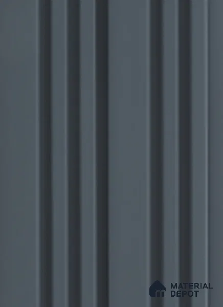 Green Plain Colour Louver 7304 9 ft x 5 inch Charcoal Panel - 12 mm | Suitable for Feature Wall, TV Unit & Living Room | Width is Subjected to 5% Variation