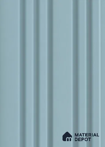 Blue Plain Colour Louver 7307 9 ft x 5 inch Charcoal Panel - 12 mm | Suitable for Feature Wall, TV Unit & Living Room | Width is Subjected to 5% Variation