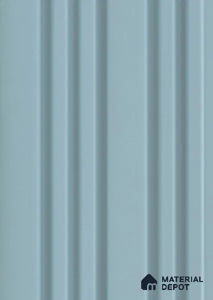 Blue Plain Colour Louver 7307 9 ft x 5 inch Charcoal Panel - 12 mm | Suitable for Feature Wall, TV Unit & Living Room | Width is Subjected to 5% Variation