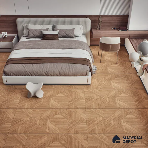 TL 03447 Buff Brown 1200 x 600 mm Matte Finish Wooden Look Wall & Floor Vitrified Tile - 9 mm (Random 01)